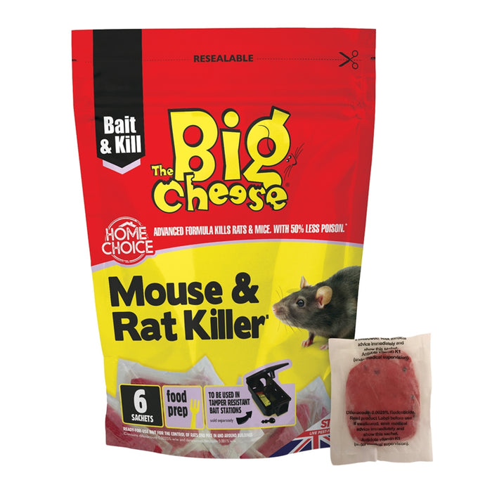 The Big Cheese Rat & Mouse Killer Pasta Sachet 6 pack