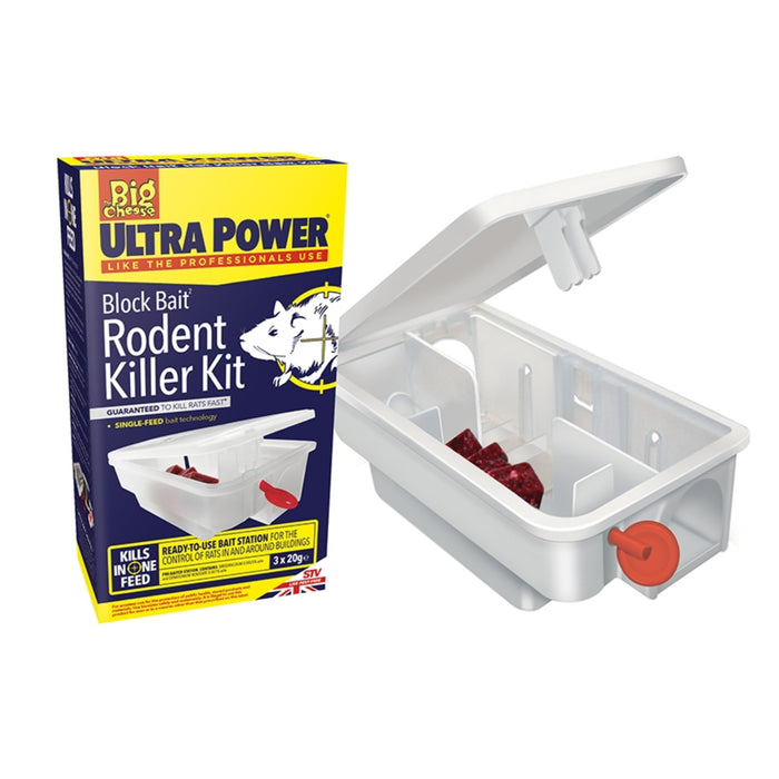 The Big Cheese Ultra Power Block Bait Rat Killer Kit